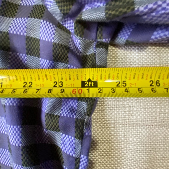 Robert Graham Purple Check Cotton Lightweight Embroidery Cuffs Shirt - Sz-2XL - Picture 12 of 16
